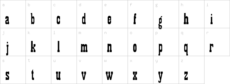 Lowercase characters