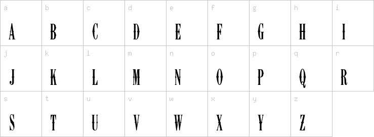 Lowercase characters