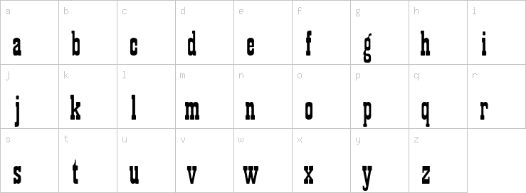 Lowercase characters