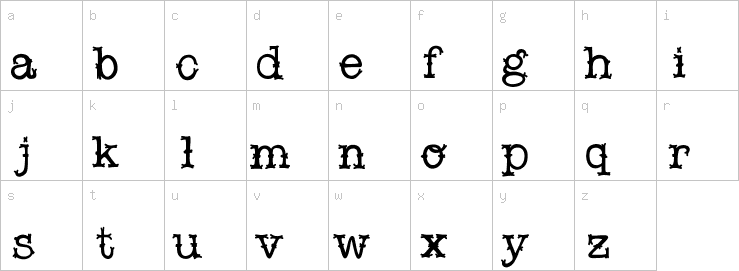 Lowercase characters