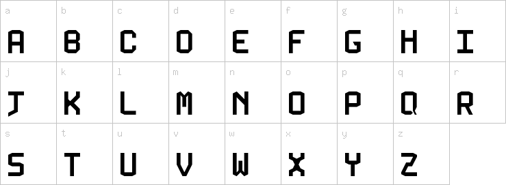 Lowercase characters