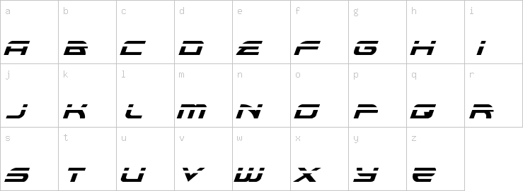 Lowercase characters