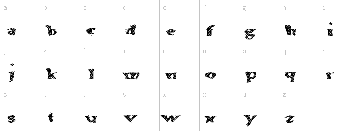 Lowercase characters