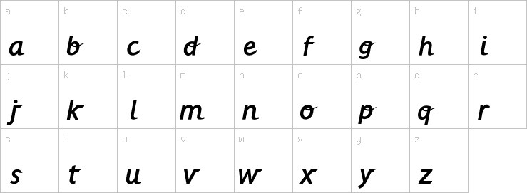 Lowercase characters