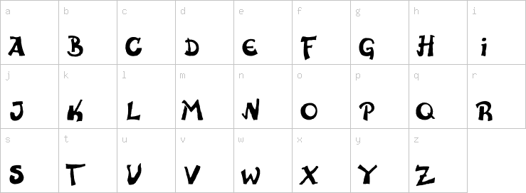 Lowercase characters