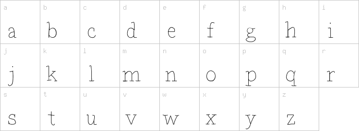 Lowercase characters