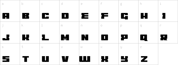 Lowercase characters