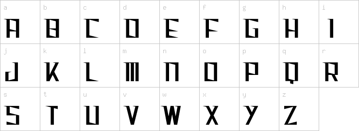 Lowercase characters