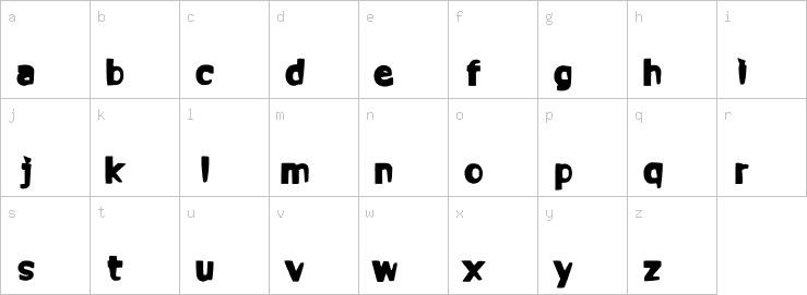 Lowercase characters