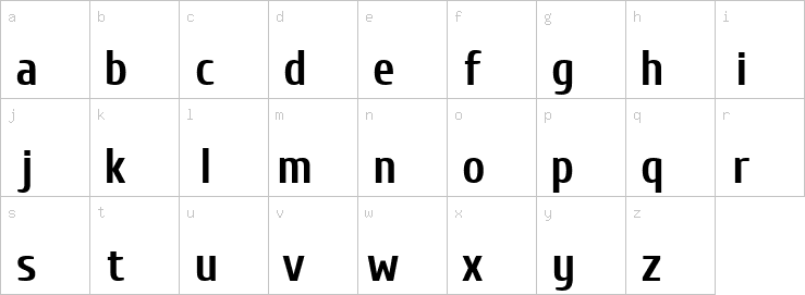 Lowercase characters