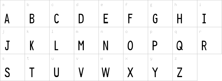 Lowercase characters