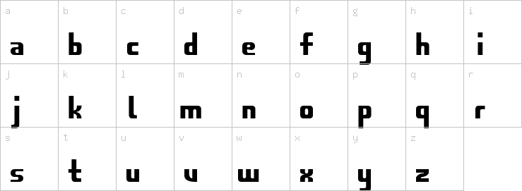 Lowercase characters