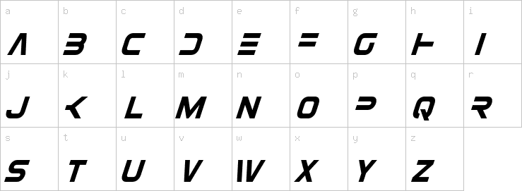 Lowercase characters