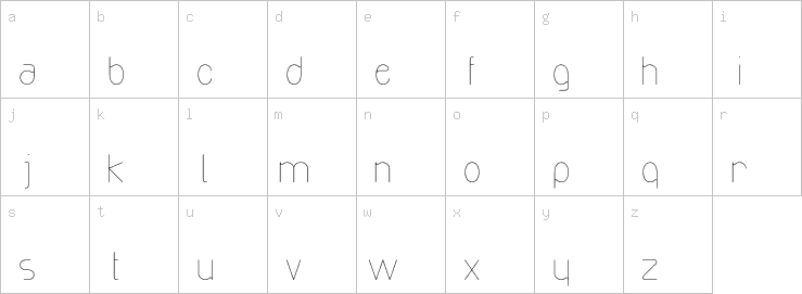 Lowercase characters