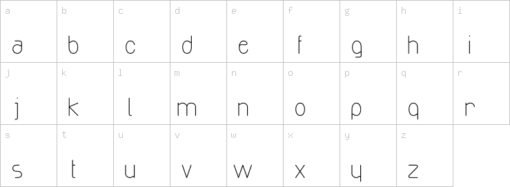 Lowercase characters