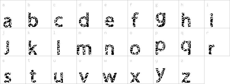 Lowercase characters