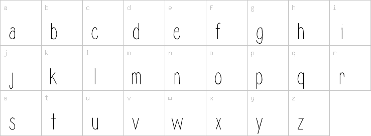 Lowercase characters