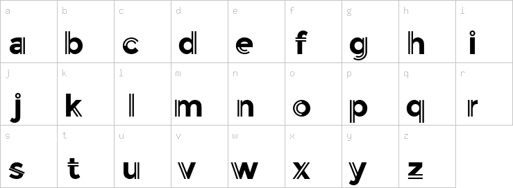 Lowercase characters