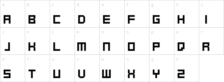 Lowercase characters