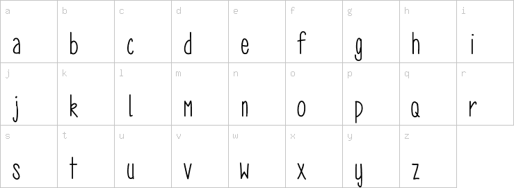 Lowercase characters