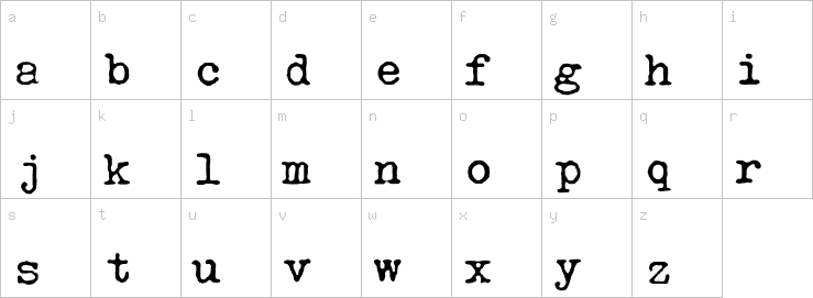 Lowercase characters