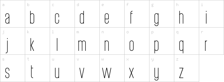 Lowercase characters