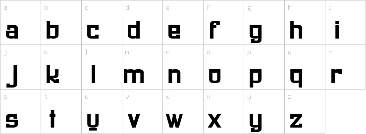 Lowercase characters