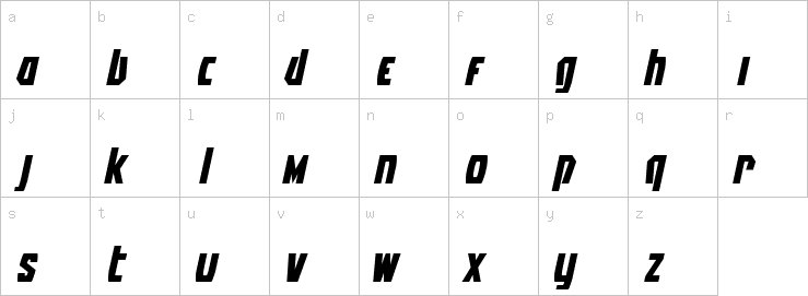 Lowercase characters