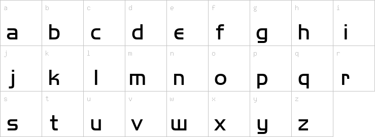 Lowercase characters