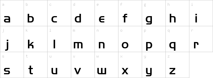 Lowercase characters