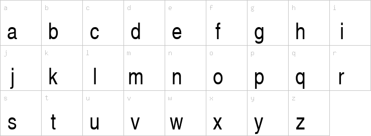 Lowercase characters