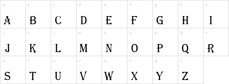 Lowercase characters