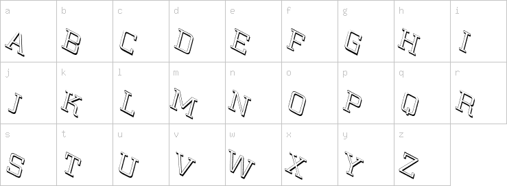 Lowercase characters