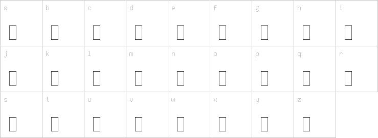 Lowercase characters