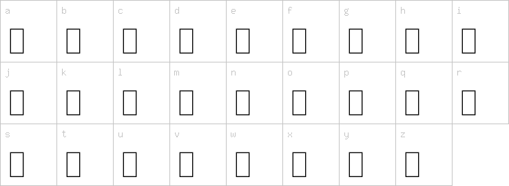 Lowercase characters