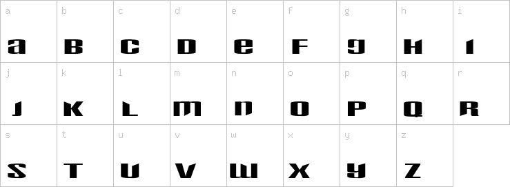 Lowercase characters