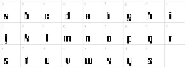 Lowercase characters