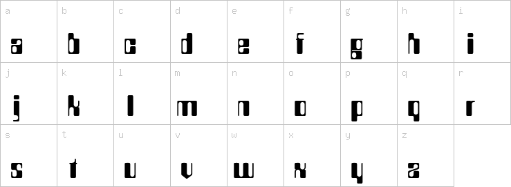 Lowercase characters