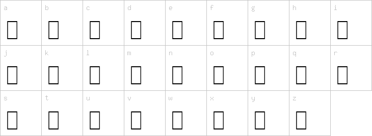 Lowercase characters