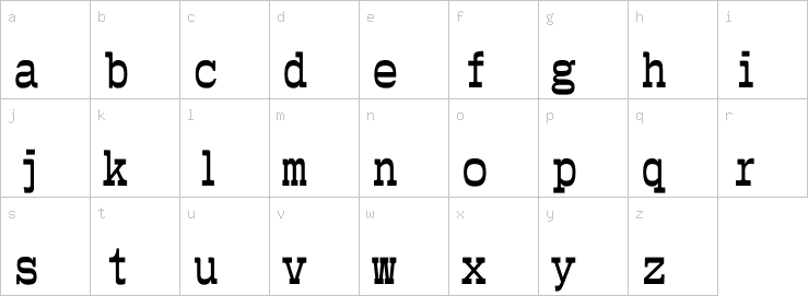 Lowercase characters