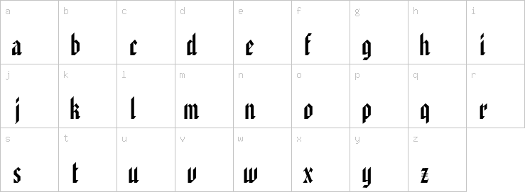 Lowercase characters