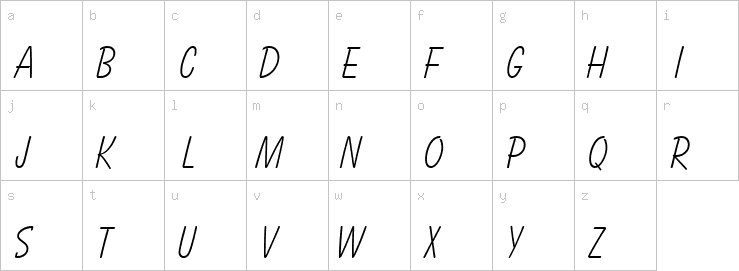 Lowercase characters