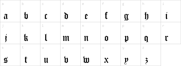 Lowercase characters