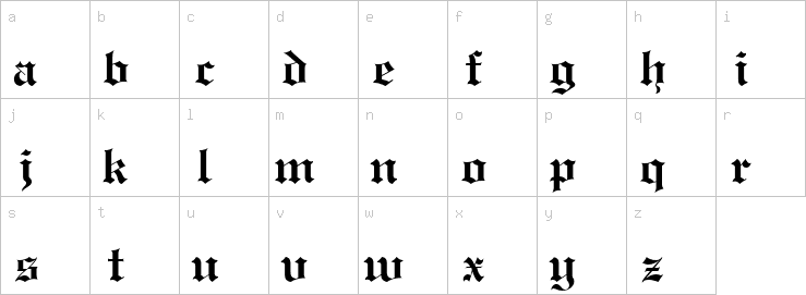 Lowercase characters