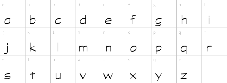 Lowercase characters