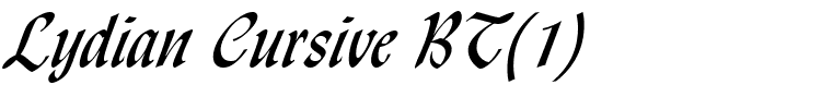 Lydian Cursive BT(1)