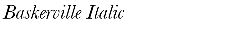 Baskerville Italic