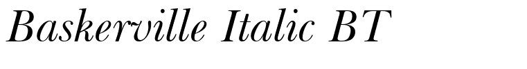 Baskerville Italic BT