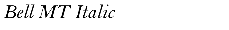 Bell MT Italic