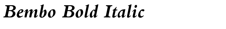 Bembo Bold Italic